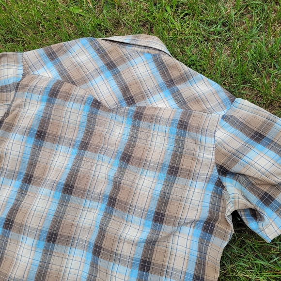 Mens plaid Wrangler western shirt Large - Picture 6 of 6